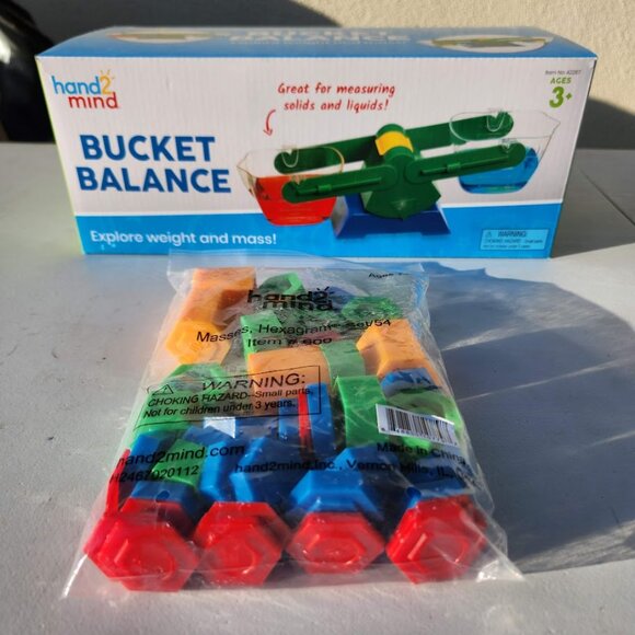 NEW Bucket Balance Weight and Mass Science Math Manipulatives with Weights - Picture 5 of 5